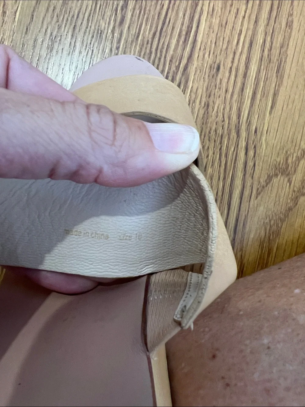 Loeffler Randall Neutral Double-Strap Wooden Wedge Slides Size 10